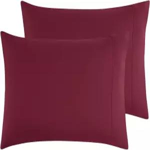 엠피리언 침구 킹 사이즈 베갯잇 2개 세트 - 부드러운 프리미엄 호텔식 버건디 레드