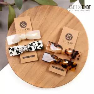 [KNOTXKNOT] 세트특가 셀룰로오스 베이직 리본 자동핀_미디엄