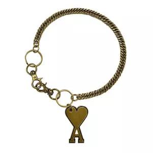 [명품] 23FW 하트 로고 체인 키링 키홀더 브라스 UKR903 369 907
