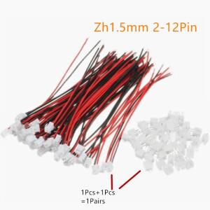 10 짝세트 미니 소형 마이크로 ZH 1.5 2P 3P 4P 5P 6P 7P 8P 9P 11P 12Pin JST Zh1.5mm 커넥터 와이어 케이