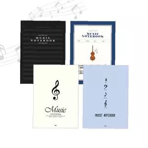 음악노트 오선지 작곡 연습장 피아노 바이올린 학습 교육용 연주 기록 클래식 악기 연습 노트북