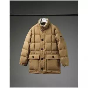 [100사이즈 한정] [헤지스] HAZZYS 남성 베이지 클래식 양털 탈착 카라코람 구스다운 점퍼 HZJU3D505I3