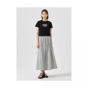 [국내매장정품] 에잇세컨즈 8SECONDS 스트링 풀 스커트 라이트그레이 354727MQ72 176547