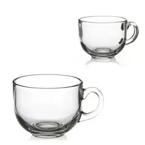 오븐락 시리얼볼 요커트볼 유리 머그잔 손잡이볼 2p 유리머그잔 팥빙수그릇 보울 라면기