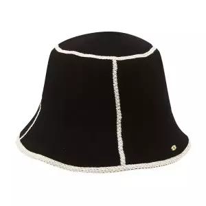 헤지스 HAZZYS 블랙 라인배색 면혼방 벙거지 모자 HILG4F701BK