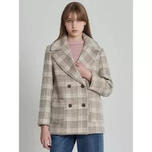 르오트 분위기있는 소프트 헤어리 울 블렌딩 체크코트 사이즈 55 88다양_P413296826 1019551