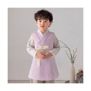 가온한복 남라벤더둥근보 남아용 아동한복세트 AM195