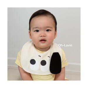 오라비 아동복 멍멍 턱받이 아기옷 커플룩 유아턱받이 돌촬영