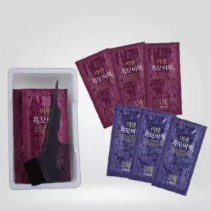 리엔 헤어염색약 흑모비책 크림염색 새치용 크림염색 헤어염색약 흑갈색 리엔