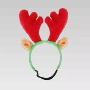 크리스마스 산타 강아지 루돌프 머리띠 S사이즈