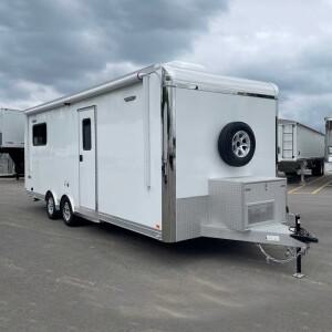 전동계단  아웃도어 건설 현장 사무실 이동식 컨테이너 트레일러 바퀴 달린 카라반 (작업자용)