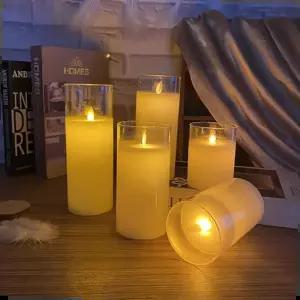 크리스마스장식 촛불감성 흔들리는 불빛 성당초 크리스마스 양초 캔들