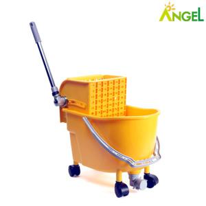 국산 Angel 대걸레/마포걸레 이동식 짤순이/탈수기 (소) 24L 배수구장착 청소도구 짤수기 청소용품