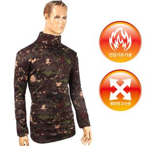 어택존기모 발열 목 폴라티 디지털 목티 반목티 남자 남성 티셔츠 목폴라 카라 긴팔