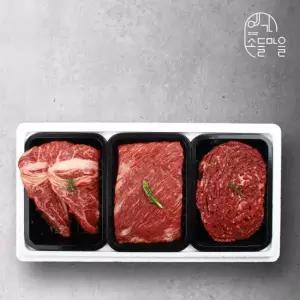 한우 1등급 구이정육혼합세트 1호 1.2kg 꽃등심 국거리 불고기