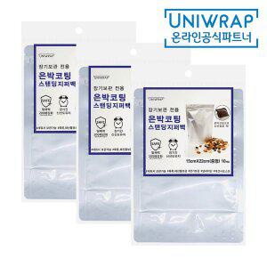 [유니랩] 은박코팅 스탠딩지퍼백(중10매 x 3P)