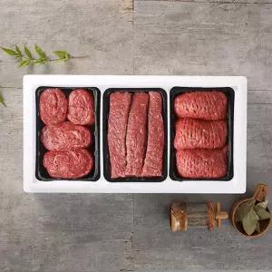 [작심밀도]우리가락 1++한우구이정육혼합세트4호불고기 국거리 산적