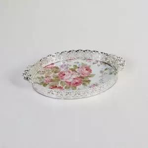 [텐바이텐]엔틱메탈 빈티지 장미 타원 메이크업 트레이 미디움-4색상