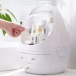 [텐바이텐]멜로즈 투명커버 빅사이즈 2단분리 화장품 정리함