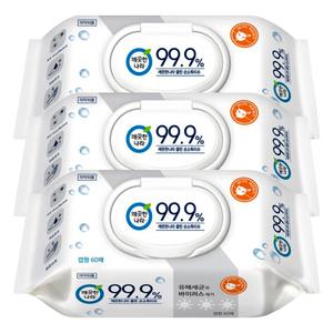 깨끗한나라 클린 손소독 티슈 캡형 60매 X 3개