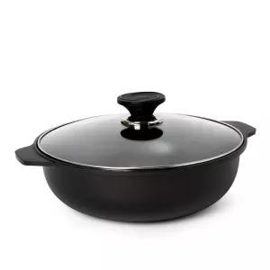 퀸덤 대용량 전골냄비 28~36cm 샤브샤브 찌개 주물 냄비