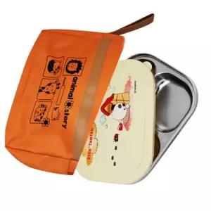 [텐바이텐][빠띠라인] 유아용 스텐레스 식판 5구 평뚜껑 가방포함