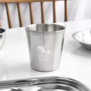 [텐바이텐]고래 스텐 이중컵 스텐304 유아 아동 물컵 캠핑 양치컵 어린이집