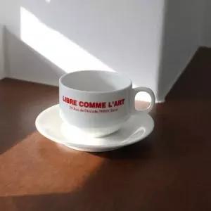 [텐바이텐][헤이스테이]국산 파리 레터링 커피잔 소서 세트 160ml