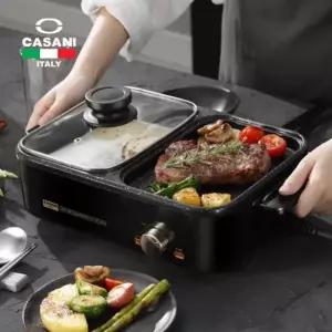 [텐바이텐]2in1 반반 전기그릴 두판 멀티 고기굽는 전기불판 전골팬