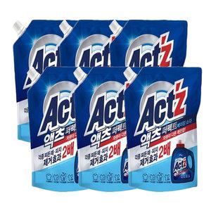 액츠 퍼펙트 베이킹소다 1.5L 리필 6개 액체세탁세제 겸용세제