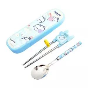 [텐바이텐]몰랑이 어린이 스텐 젓가락 스푼 글라이더 케이스 세트