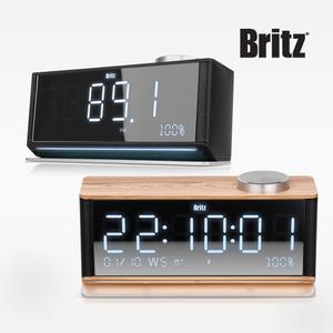 브리츠 BA-MK21 PLUS 휴대용 무선 블루투스 스피커 FM 라디오 탁상용 알람시계 무드등 AUX TF슬롯