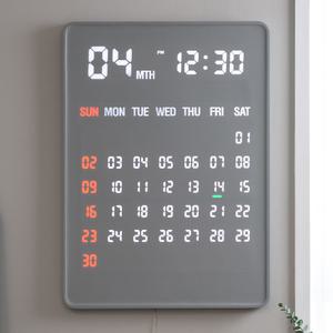 플라이토 와이파이 LED 대형달력 벽걸이 인테리어 시계 자이언트 50cm
