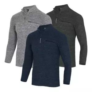 꽃중년 가을 겨울 등산티셔츠 작업복 상의 긴팔 집업 기모 보온 반집업 스판 