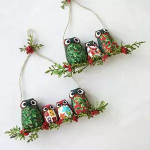 [텐바이텐]크리스마스 부엉이 가랜드 (2type)_(1820626)