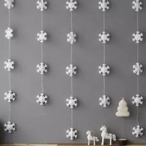 [텐바이텐][헤이스테이]크리스마스장식 화이트 눈꽃 투명선 전구 90p 실외설치