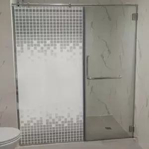 [텐바이텐]반투명 칼라 샤워부스 시트지_그레이 타일 패턴