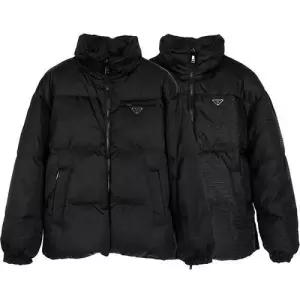 프라다 블랙 리나일론 리버시블 다운 자켓 SGC045 1WQ8 F0002