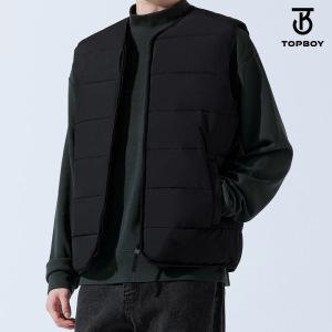 다운라이크 노카라 경량 패딩조끼 (JW606)