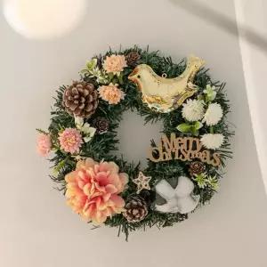 [텐바이텐]크리스마스 리스 벽장식 다알리아 버드 250mm 벽걸이 소품