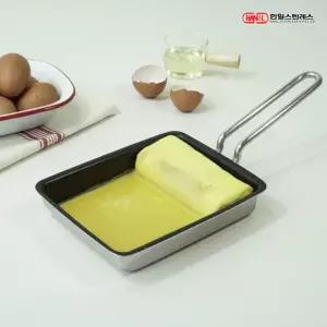한일STS 통3중 스텐레스 논스틱코팅 IH 인덕션겸용 계란말이팬 18cm