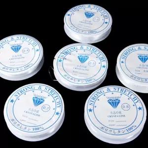 탄성 있는 투명 공예줄 우레탄 고무줄 비즈 팔찌 만들기 0.4 0.5 0.6 0.7 0.8mm 1mm