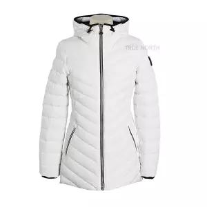 [무스너클] 23FW 여성 M32LJ115 891 락클리프 로고 패딩 점퍼 화이트