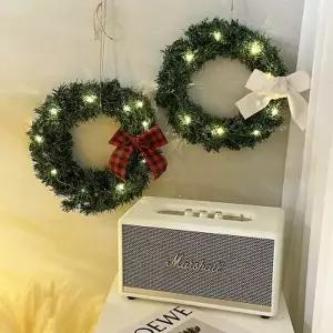 [텐바이텐]크리스마스 리본 장식 리스 전구 풀세트