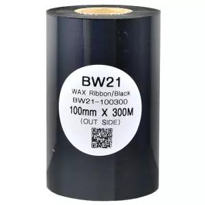 BWC BW21 100mmX300m 왁스리본 아트라벨 전용