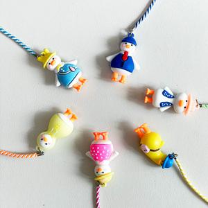 골프 티걸이 오리 [6개 세트] 티 분실방지 티고리 실리콘 티홀더 고무링 티걸이줄