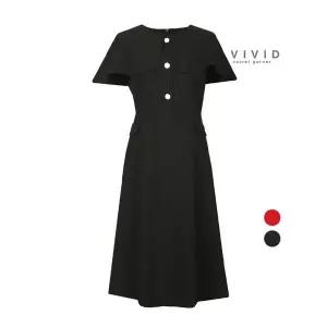 [하프클럽/비비드시크릿가너]여성 여름 케이프 나시 원피스