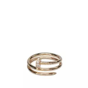 [중고명품] 12호 로즈 골드 18K 다이아 저스트 앵 끌루 SM 더블 반지