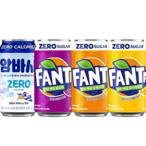 코카 환타 제로 오렌지+파인+포도+암바사 제로 각 6캔씩