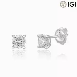 [로이드](센텀시티점)14K  IGI 감정 2캐럿 4프롱 다이아몬드 귀걸이 LEI11211D